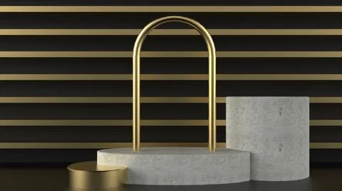 Podium stand for product presentation Stock Illustration