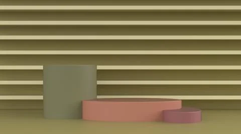 Podium stand for product presentation Stock Illustration