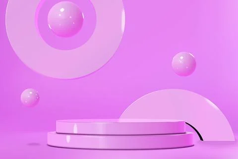 Podium stand scene with geometric composition Stock Illustration