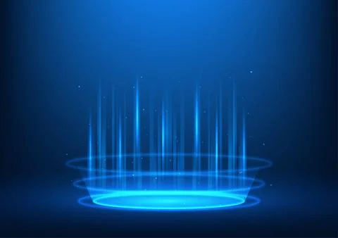 Podium technology background with light lines, used to make products look m.. イラスト素材