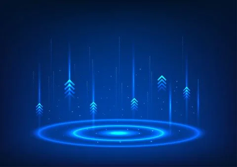 Podium technology background Wave circle light Make the product look fashio.. イラスト素材