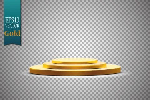 Podium on a transparent background. Vector illustration Illustrazione stock