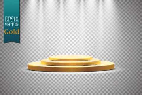 Podium on a transparent background. Vector illustration Stock Illustration