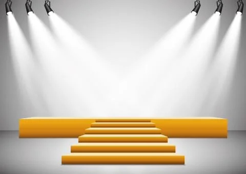 Podium on a transparent background. Vector illustration Illustrazione stock