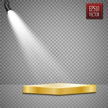 Podium on a transparent background. Vector illustration Ilustração Stock