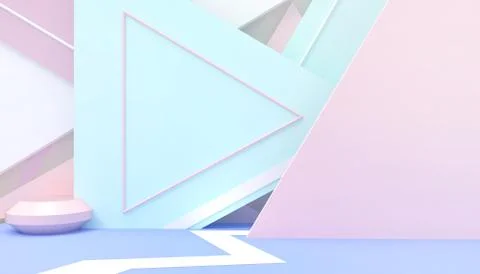 Podium Triangular Modern Geometric shapes Creative Abstract and art Concept Illustrazione stock