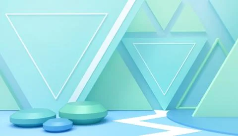 Podium Triangular Modern Geometric shapes Creative Abstract minimal art Stock Illustration