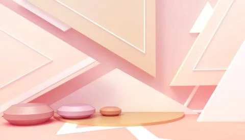 Podium Triangular Modern Geometric shapes Creative Abstract Concept minimal art Stock Illustration