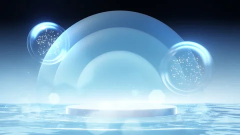Podium water liquid background Video stock 254235034