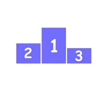Podium on a white background - illustration Illustrazione stock