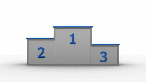 Podium winner 3d rendering Stock Illustration