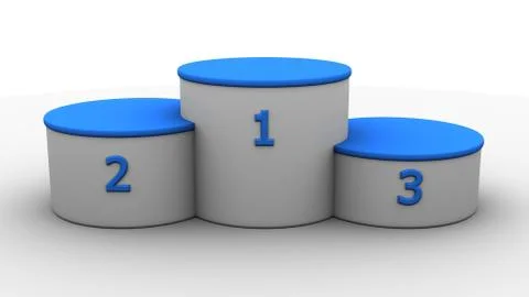 Podium winner 3d rendering Stock Illustration