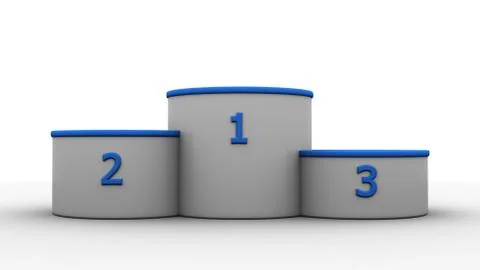 Podium winner 3d rendering Stock Illustration