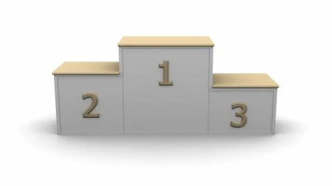 Podium winner 3d rendering Stock Illustration