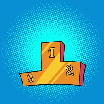 Podium winner, first second third place Stock Illustration