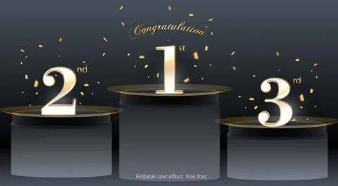 Podium Winners Black Stock Illustration
