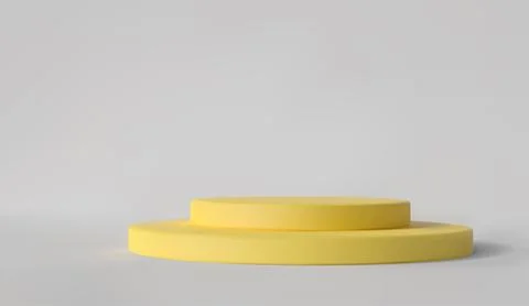 The podium is yellow cylindrical Stock Illustration