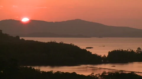 Poerto Princesa sunset Stock Footage 489137