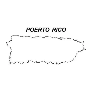 Poerto Rico map イラスト素材