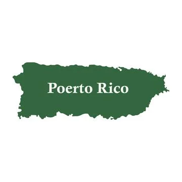 Poerto Rico map Stockillustratie