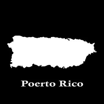 Poerto Rico map Stockillustratie