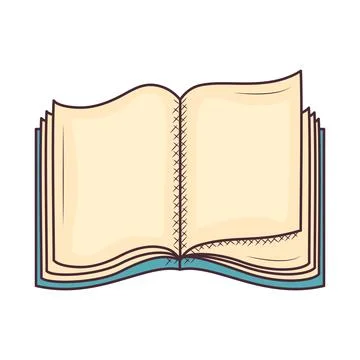 Poetry book open isolated Stock Illustration