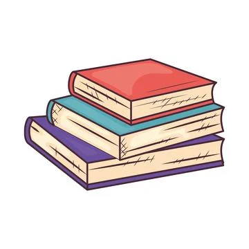Poetry books stack Stock Illustration
