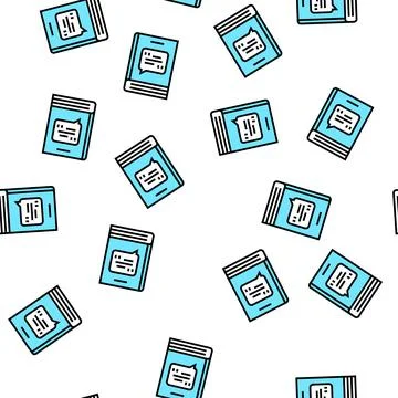 Poetry genre vector seamless pattern Illustrazione stock