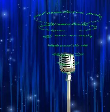 Poetry slam Stock Illustration