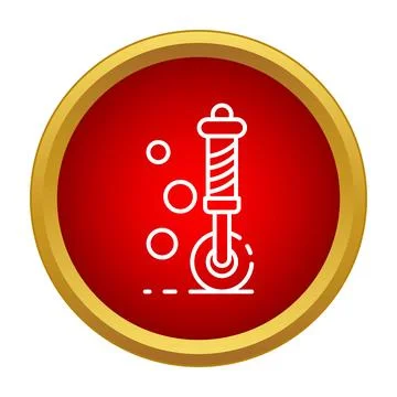Pogo stick icon symbolizing bouncing fun and activity Stock Illustration