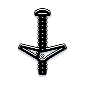 Pogo stick toy icon bouncing concept Stock Illustration