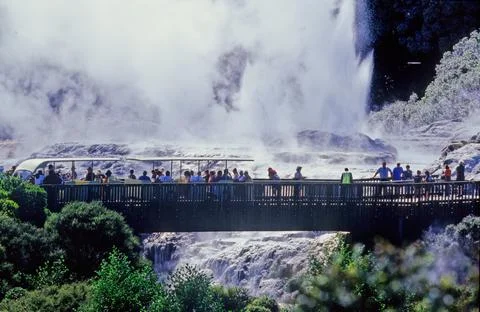Pohutu Geyser Stock Photos
