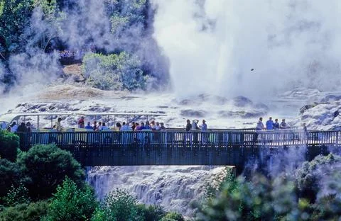 Pohutu Geyser Foto stock