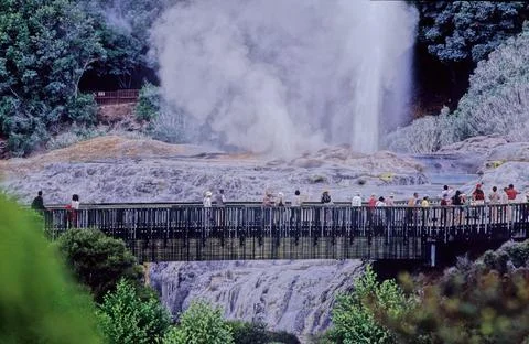 Pohutu Geyser Stock Photos