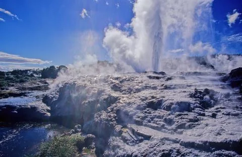 Pohutu Geyser Stock Photos
