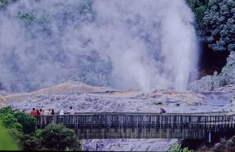 Pohutu Geyser Stock Photos