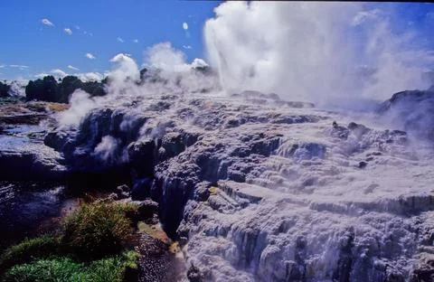 Pohutu Geyser Stock Photos