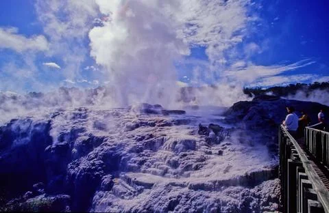 Pohutu Geyser Stock Photos