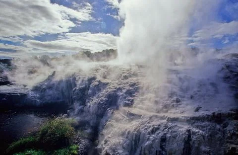 Pohutu Geyser Stock Photos