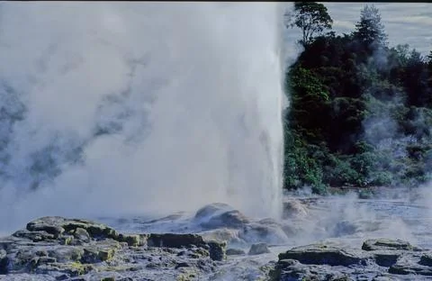 Pohutu Geyser Stock Photos