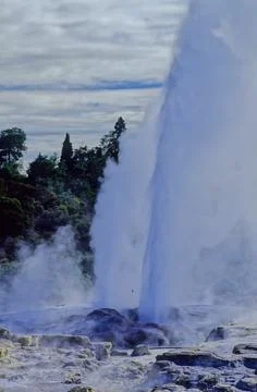 Pohutu Geyser Stock Photos