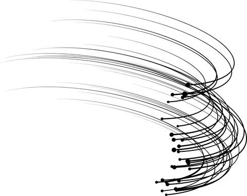 Point and curve constructed the sphere wire frame, technological abstract Illustrazione stock