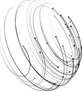 Point and curve constructed the sphere wire frame, technological abstract Illustrazione stock
