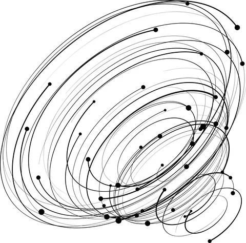 Point and curve constructed the sphere wire frame, technological abstract Illustrazione stock