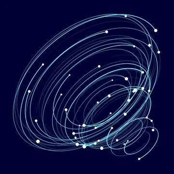 Point and curve constructed the sphere wire frame, technological abstract Illustrazione stock