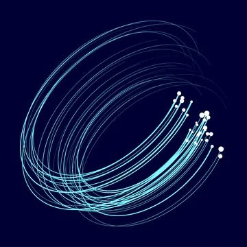 Point and curve constructed the sphere wire frame, technological abstract Stock Illustration
