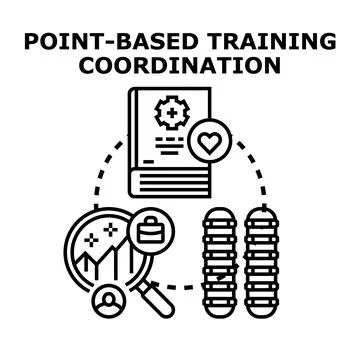 Point based training coordination system organizing process イラスト素材