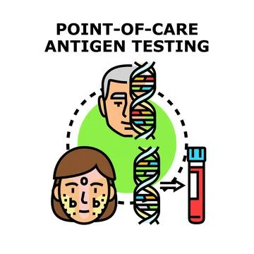 Point of care antigen testing concept illustration Stock Illustration