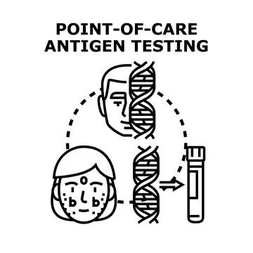 Point of care antigen testing concept illustration Stock Illustration