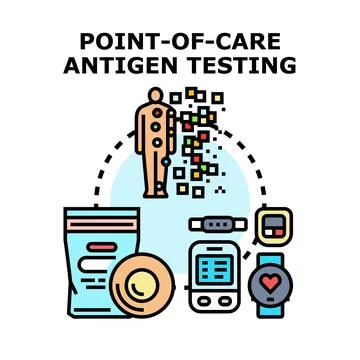 Point of care antigen testing medical diagnostic devices Stock Illustration